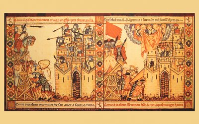 Weapons used in the siege and defense of castles in the 13th century by Unknown